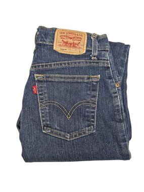 Levis 550 Classic Relaxed Fit Tapered Leg Dad Jeans Denim Size 6 S W28 Dark Wash